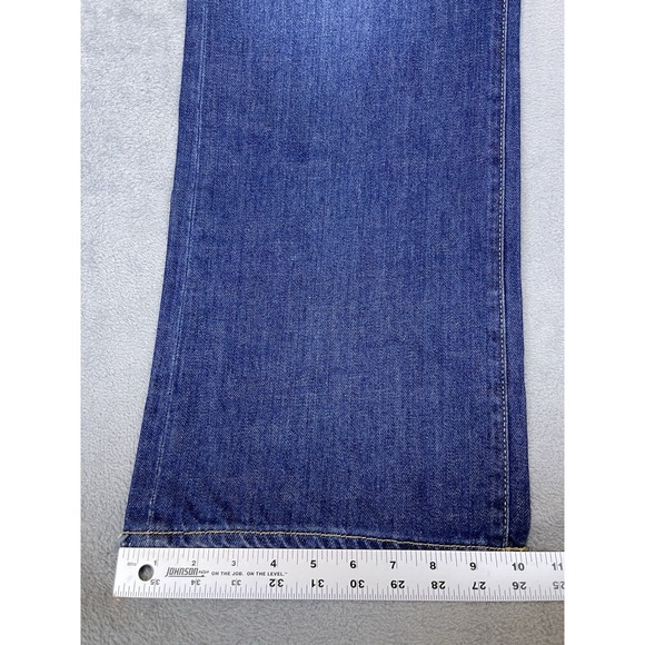 Hollister Jeans Mens 38x32*** Blue Denim Boomer Low Rise Slim Bootcut Button Fly - Picture 7 of 12